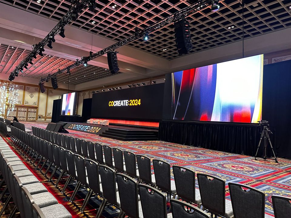 CoCreate 2024 keynote wall, ROE GP2, Paris Las Vegas